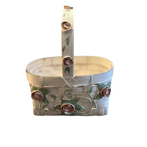 Vintage Strawberry and Rose Decorated Woven Baskets (2) - Picture 10 of 14